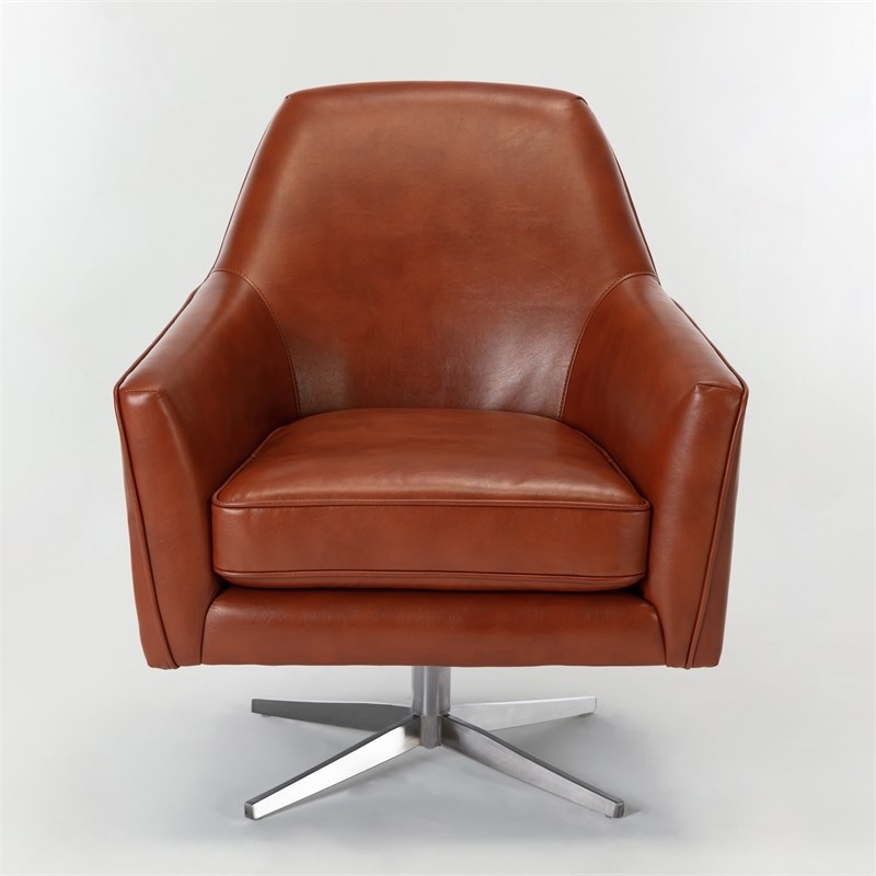 Caramel Leather Swivel Chair Factory, Caramel Colored Leather Chairs