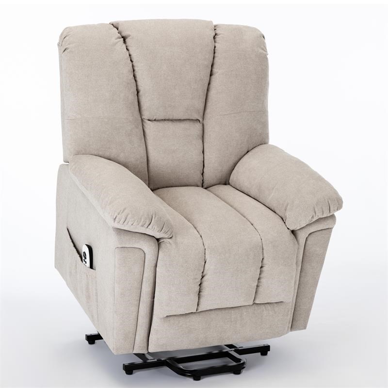 Comfort Pointe Charleston Beige Sand Microfiber Recliner Lift Chair ...