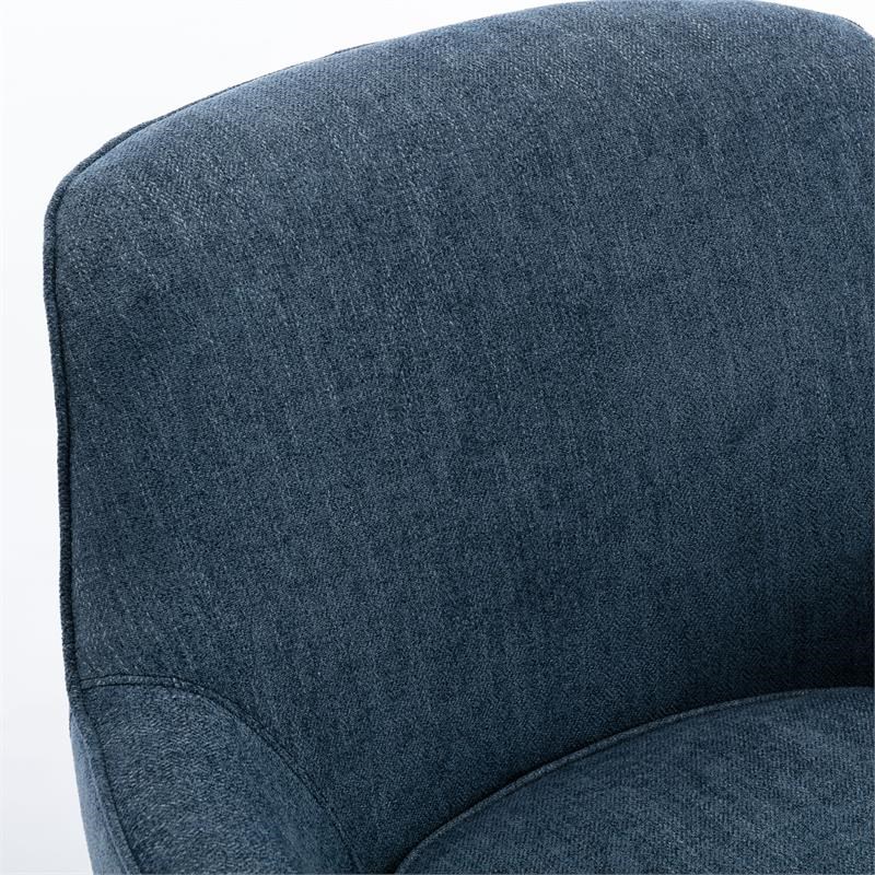 Comfort Pointe Reese Cadet Blue Wood Base Swivel Chair