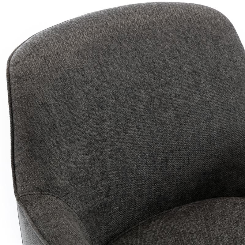 Comfort Pointe Reese Charcoal Wood Base Swivel Chair