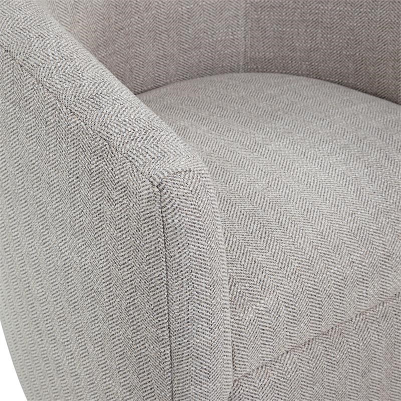 Comfort Pointe Lynton Sea Oat Beige Fabric Swivel Chair