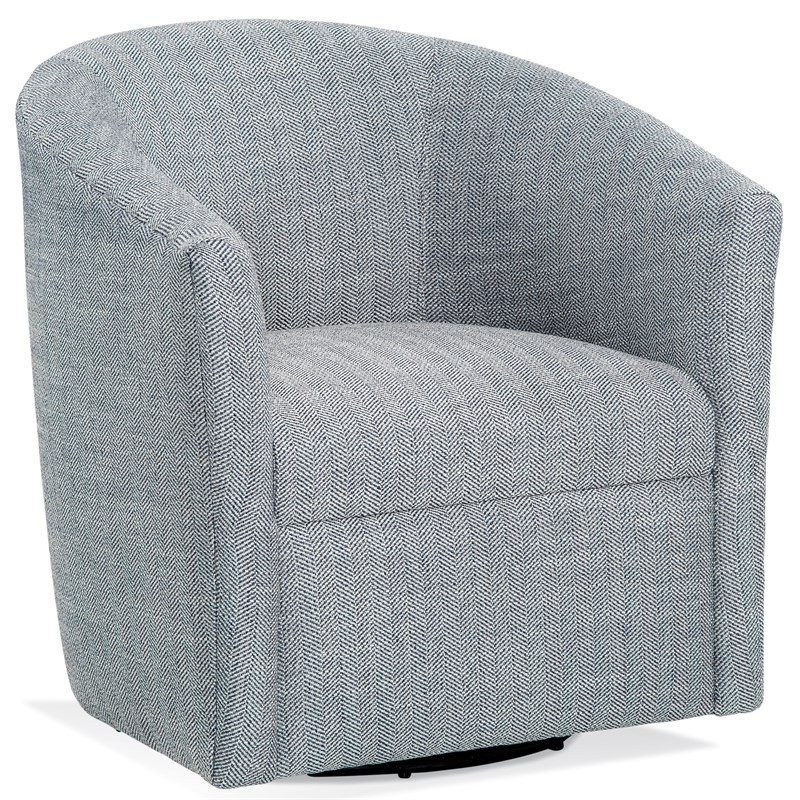 Comfort Pointe Lynton Indigo Blue Fabric Swivel Chair