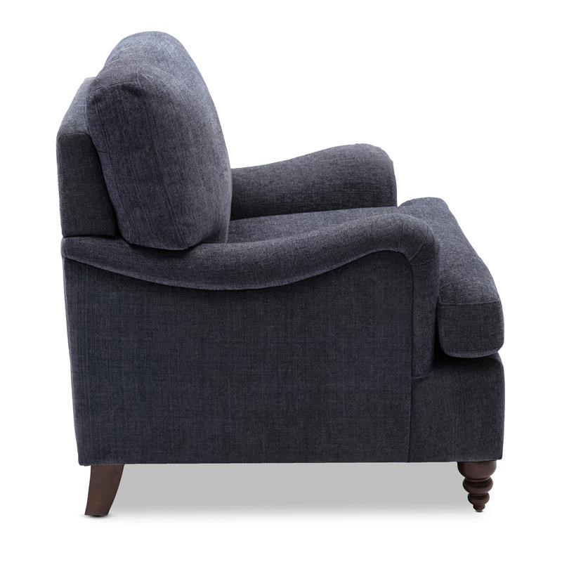 Clarendon Navy Blue Fabric Arm Chair