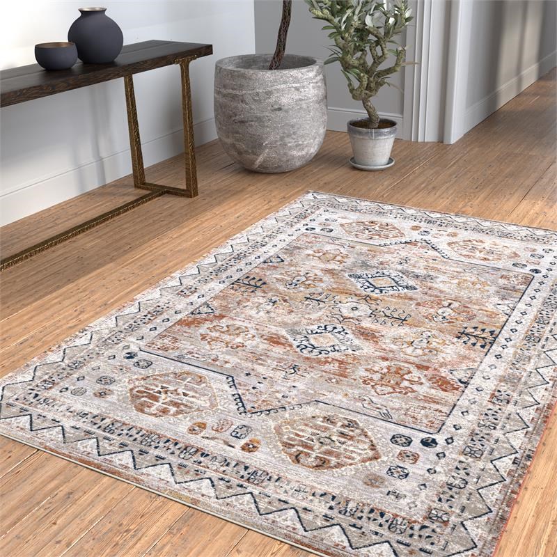 abacasa summit elim natural/rust/blue area rug - 28-001-5x8