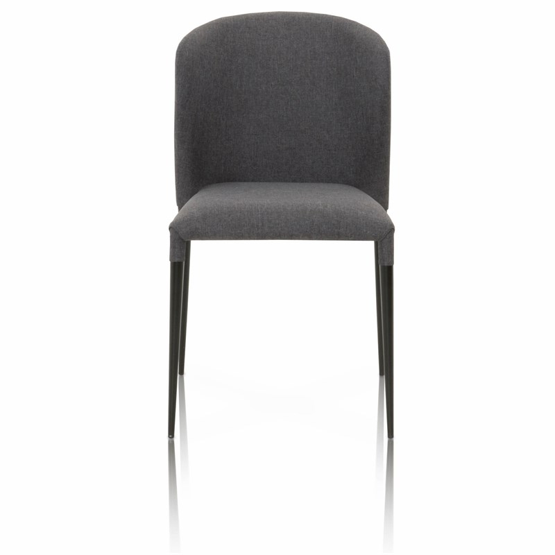 Dason Dining Chair In Charcoal Fabric, Charcoal Dining Chairs Set Of 4