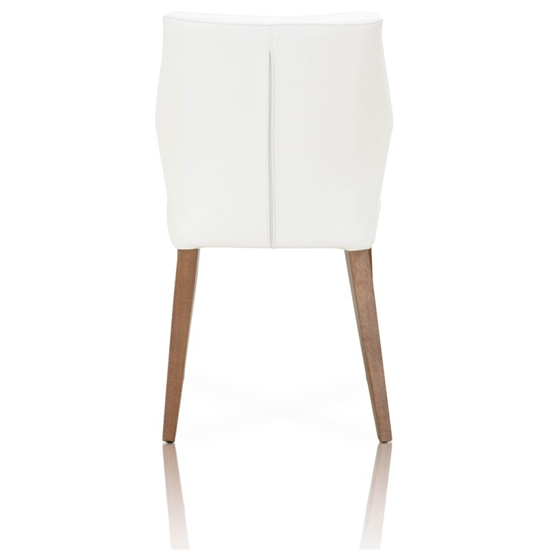 Oslo Leather Dining Side Chair in Alabaster (Set of 2)
