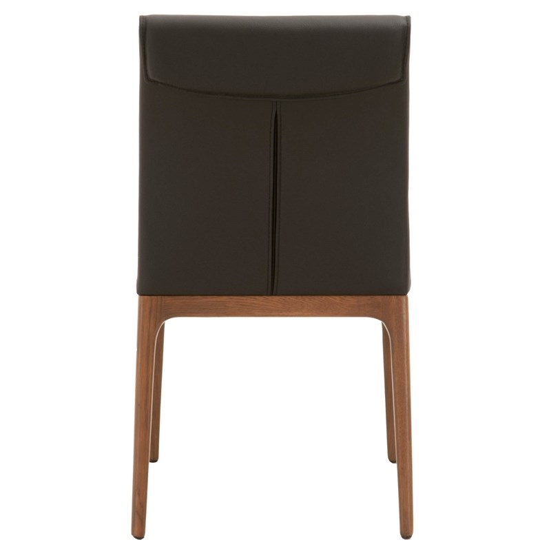 Alex Leather Dining Side Chair in Sable (Set of 2)