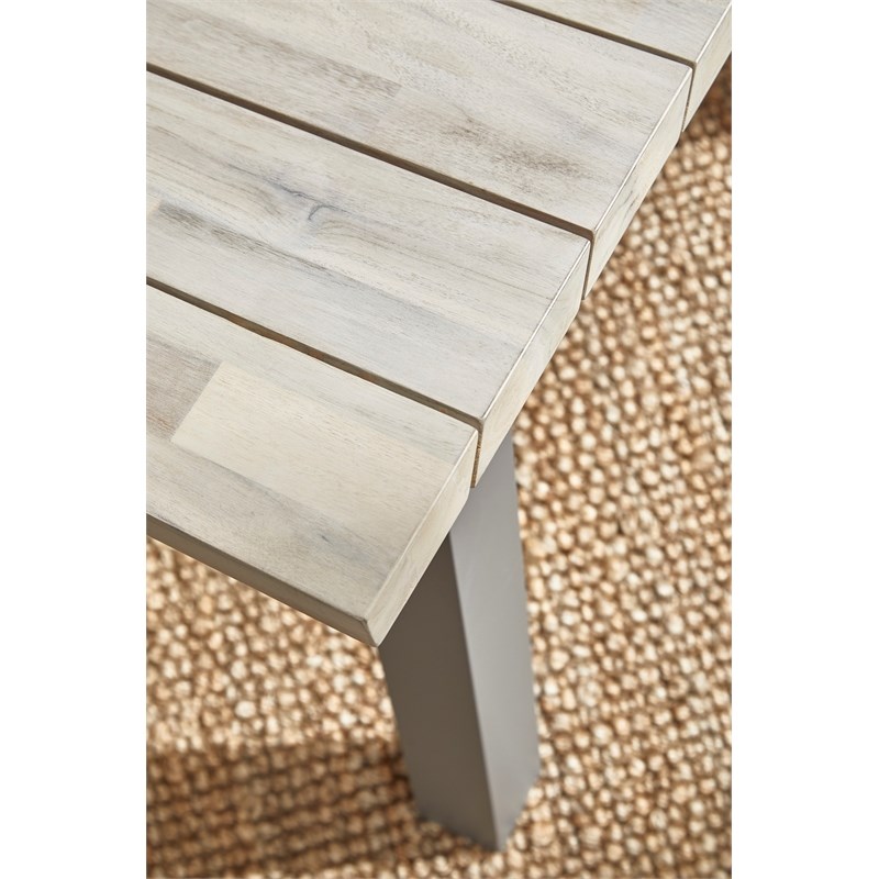 Diego Outdoor Rectangle Dining Table Top in Gray