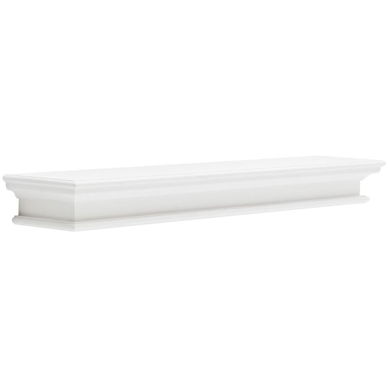 NovaSolo Halifax Extra Long Floating Wall Shelf in Pure White Homesquare