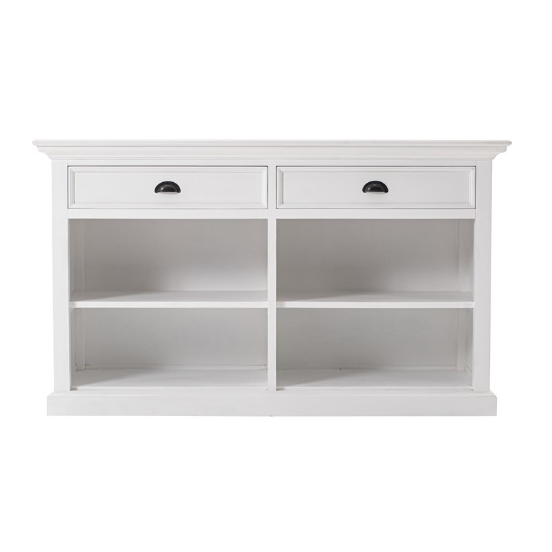 NovaSolo Halifax Mahogany Wood Buffet with 2 Drawers in Classic White