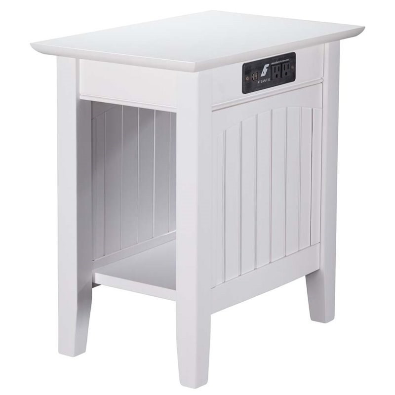 Leo & Lacey Charger Chair Side Table in White