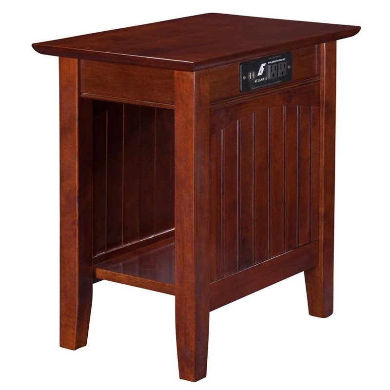 Leo & Lacey Charger Chair Side Table in Walnut