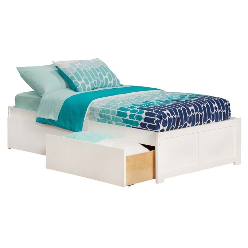Leo Lacey Urban Twin Storage Platform Bed In White Ll 1652828
