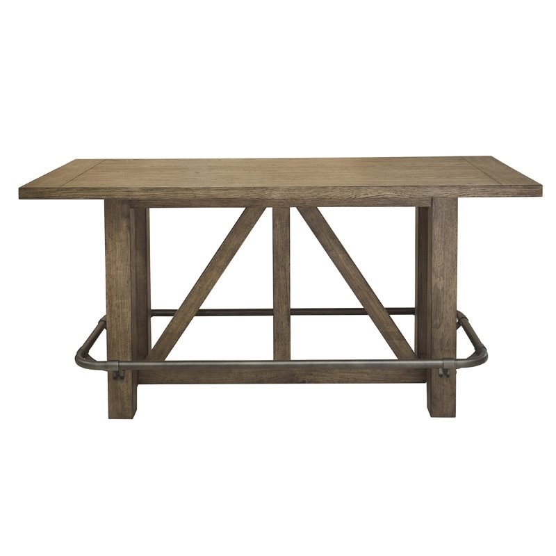 home fare light oak wood bar table - d192-dr-k4