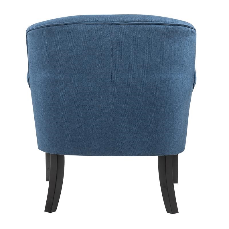 Welt Trim Accent Arm Chair in Denim Blue | Homesquare