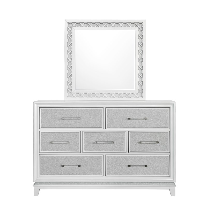 Starlight 5 Drawer Chest in White Finish by Samuel Lawrence Furniture