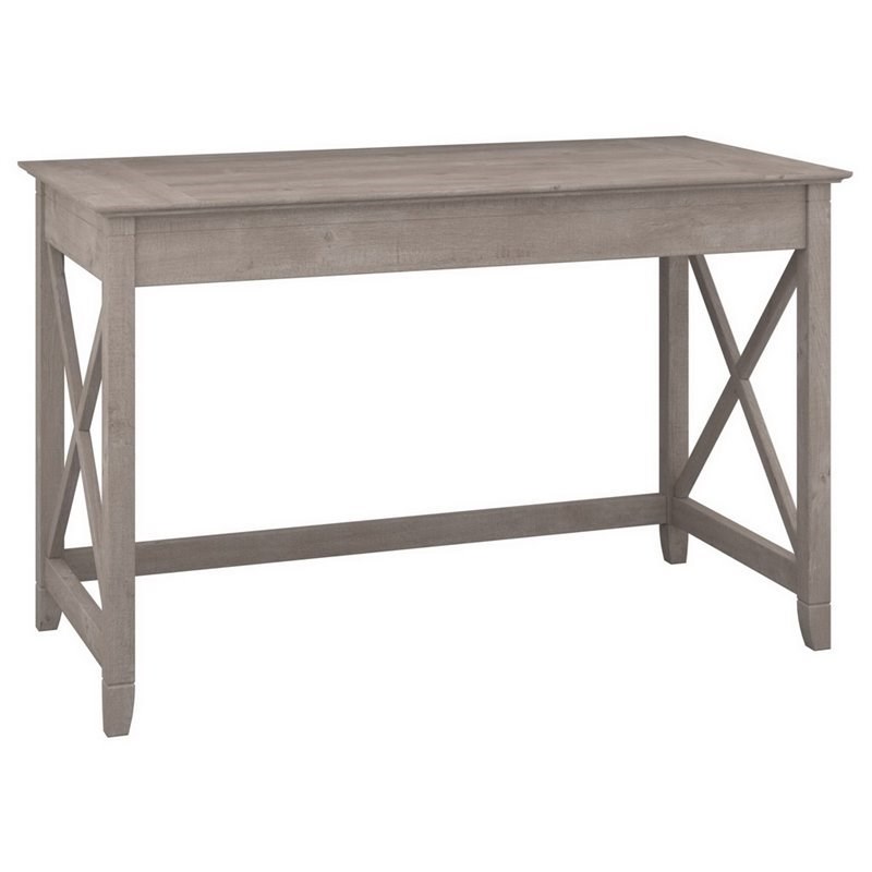 Bush Furniture Key West 48W Writing Desk in Washed Gray | Homesquare