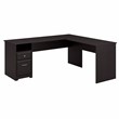 Cabot 72W L Shaped Computer Desk with File in Espresso Oak - Engineered Wood