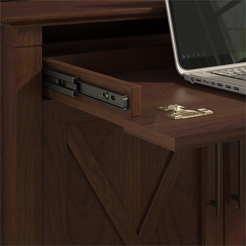 bush furniture key west laptop storage desk credenza