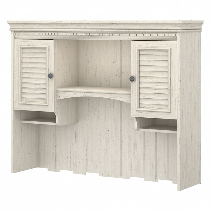 Fairview Hutch for Computer Desk in Antique White - Engineered Wood