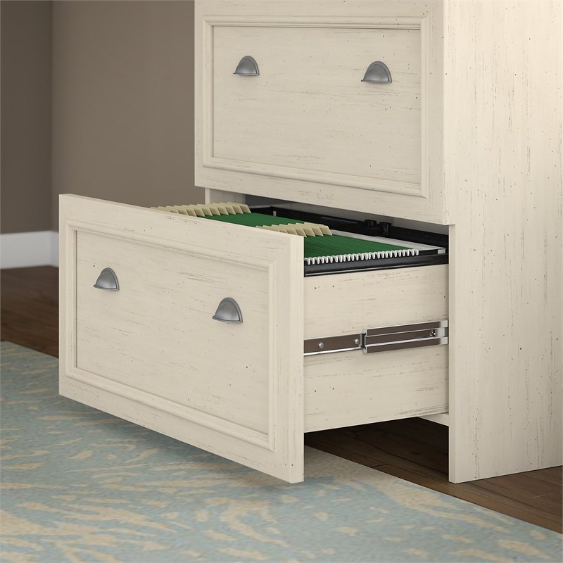 Fairview 2 Drawer Lateral File Cabinet in Antique White - Engineered Wood