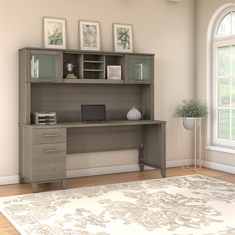 Bush Furniture Somerset 72W Office Desk with Hutch