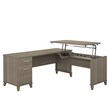 Bush Furniture Somerset 72W 3 Position Sit to Stand L Desk in Ash Gray