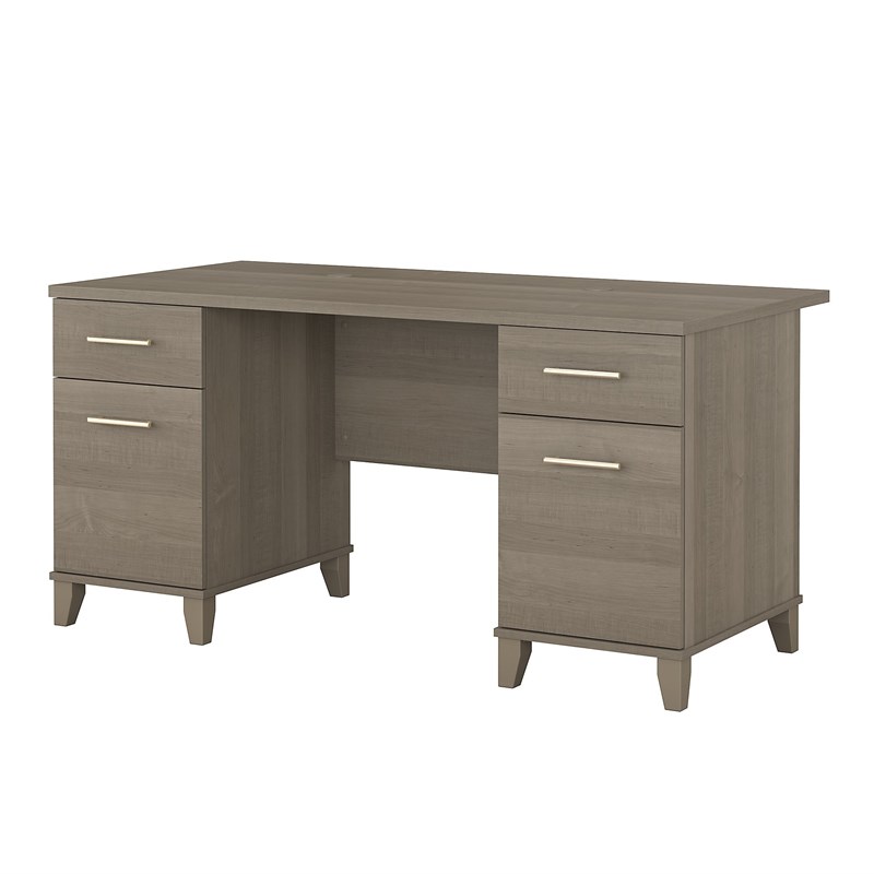 Bush Furniture Somerset 60W Office Desk in Ash Gray - Engineered Wood