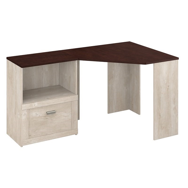 Bush Furniture Townhill Corner Desk with File Cabinet