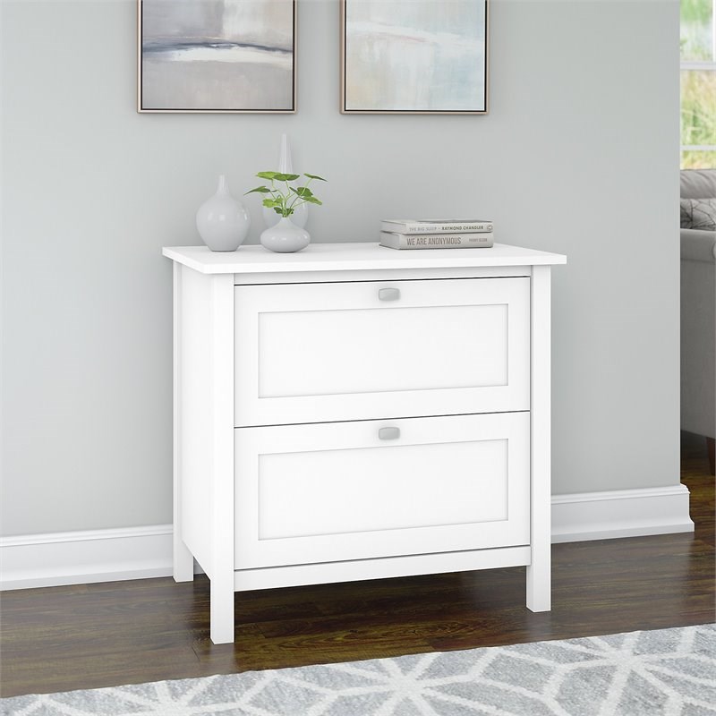 Bush Furniture Broadview 2 Drawer File Cabinet in Pure White