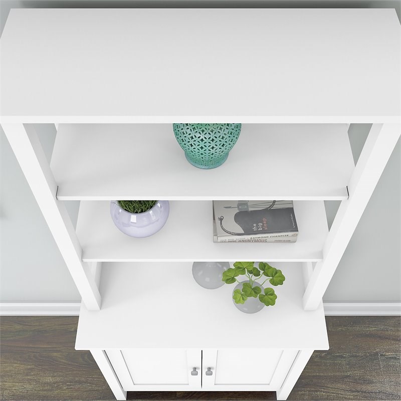 bush furniture broadview tall hutch organizer in pure white bdh131wh03