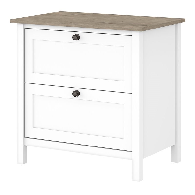 Mayfield 2 Drawer Lateral File Cabinet in Shiplap Gray / White - Engineered Wood