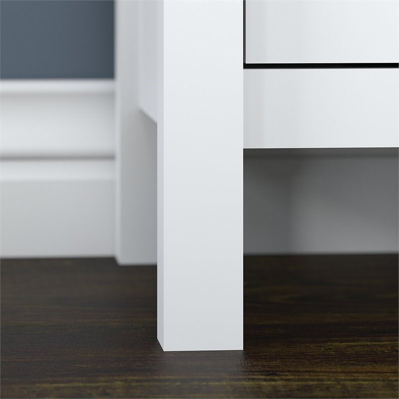 Broadview Storage Cabinet with Doors in Pure White - Engineered Wood