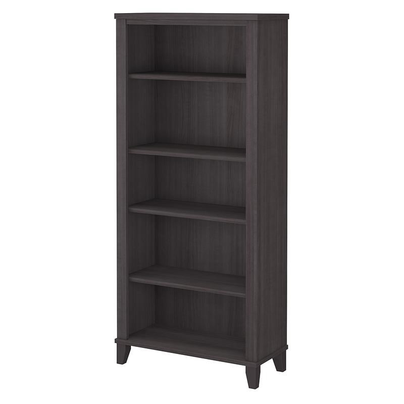 Somerset 5 Shelf Bookcase in Storm Gray Engineered Wood Homesquare