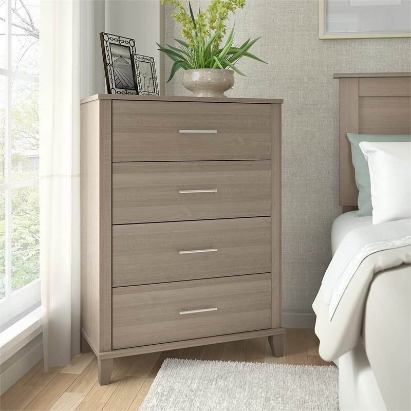 Bush Furniture Somerset Chest of Drawers in Ash Gray