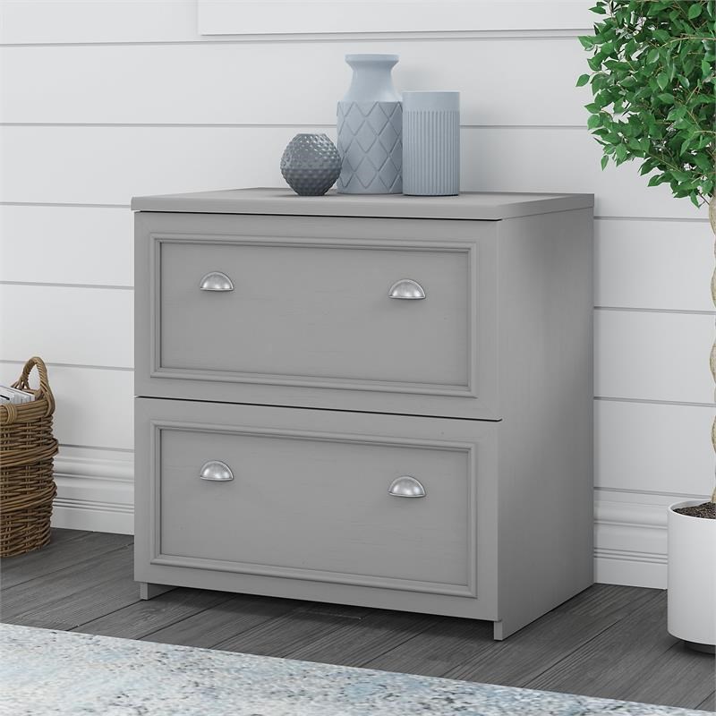 Fairview 2 Drawer Lateral File Cabinet in Cape Cod Gray - Engineered Wood