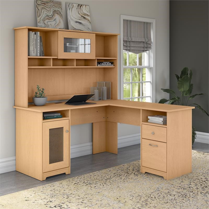 Cabot 60w L Shaped Computer Desk With, Cabot 60w Corner Desk With Hutch