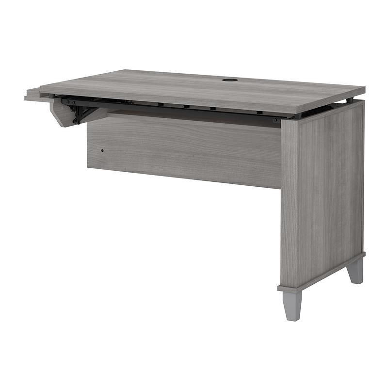 Somerset 42W 3 Position Sit to Stand Return in Platinum Gray - Engineered Wood