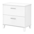 Somerset 2 Drawer Lateral File Cabinet in White - Engineered Wood