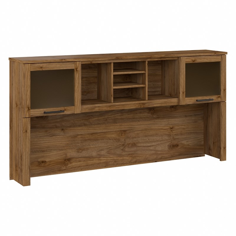 Somerset 72W Desk Hutch in Fresh Walnut - Engineered Wood