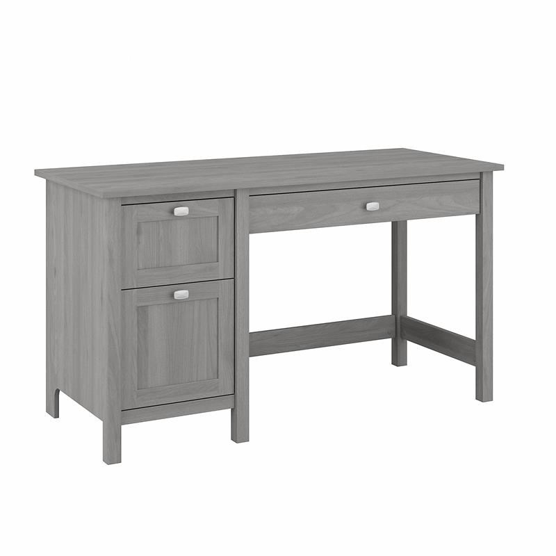 Broadview 54W Computer Desk with Drawers in Modern Gray - Engineered Wood