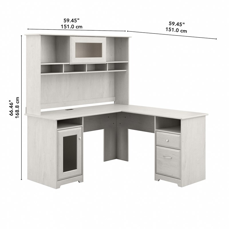 white hutch computer desk