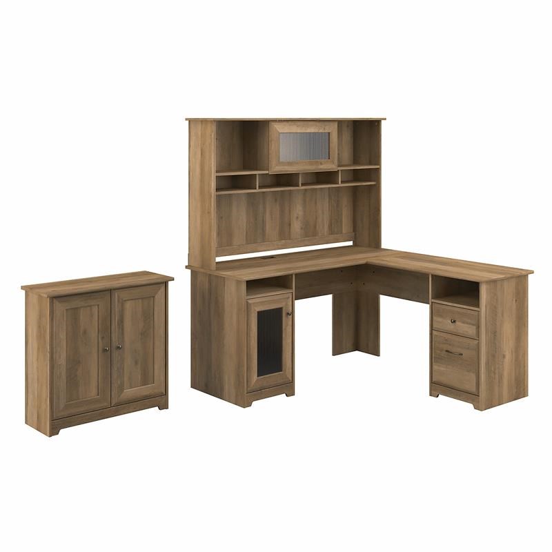 Cabot L Desk With Hutch And Small, Pine Desk With Hutch Top