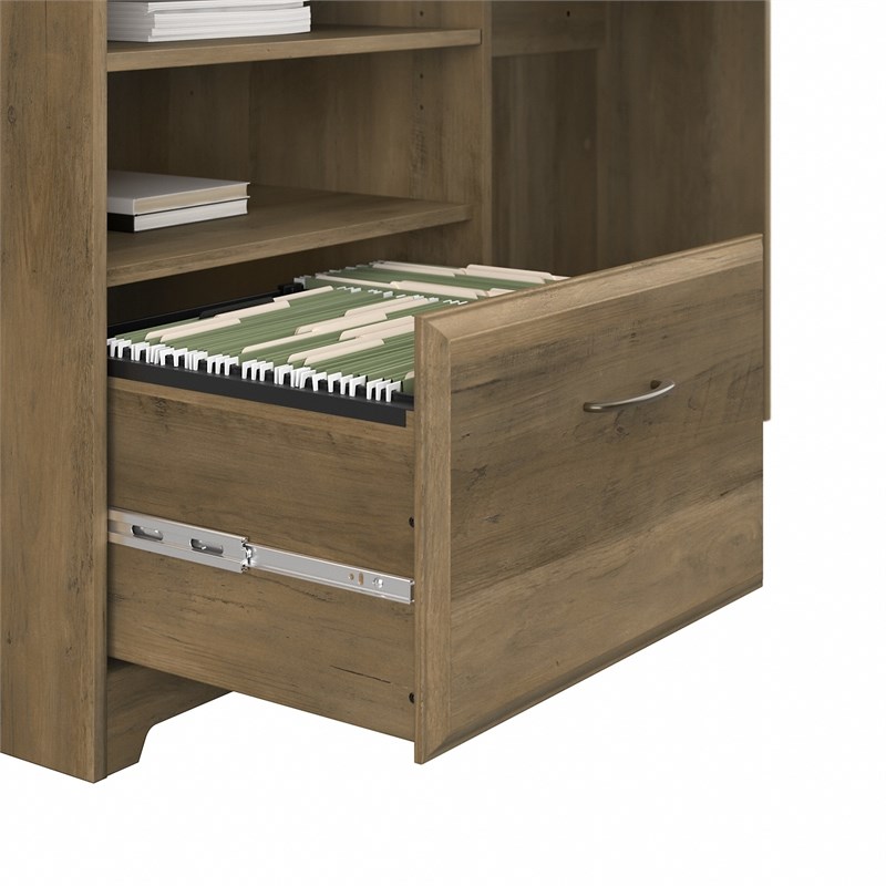Cabot 60W Corner Desk with Storage in Reclaimed Pine - Engineered Wood