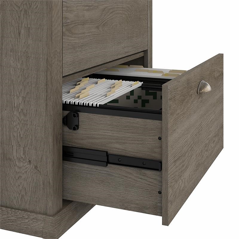 Yorktown 2 Drawer Lateral File Cabinet in Restored Gray - Engineered Wood