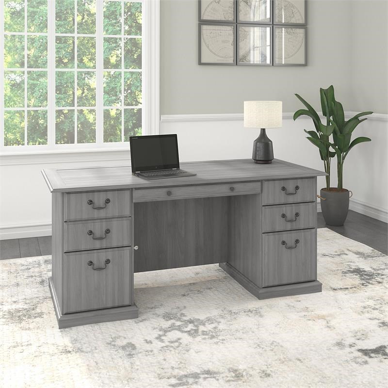 modern gray computer desk