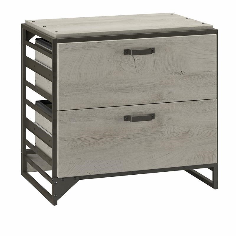 Refinery 2 Drawer Lateral File Cabinet in Cottage White - Engineered Wood
