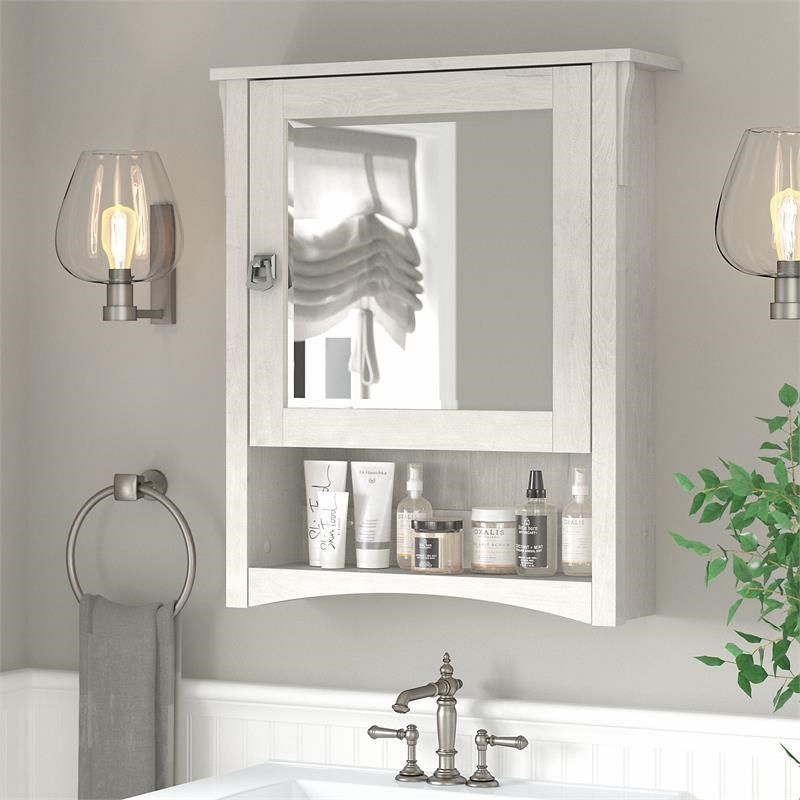 Salinas Bathroom Medicine with Mirror in Linen White