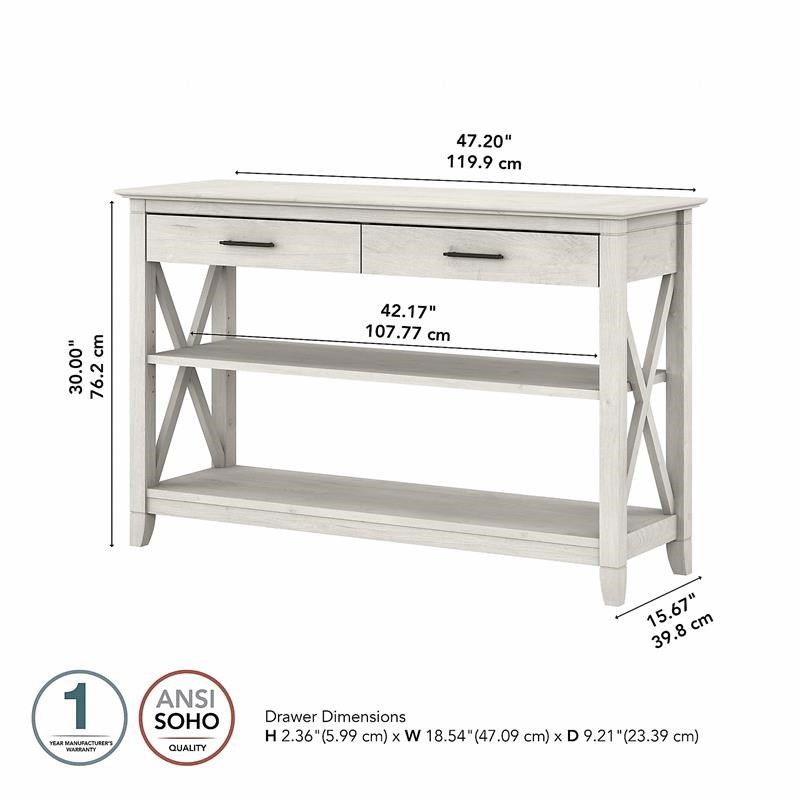 Key West Console Table With Drawers And Shelves In Linen White Engineered Wood Homesquare Key West Console Table With Drawers And, 36 Wide White Console Table