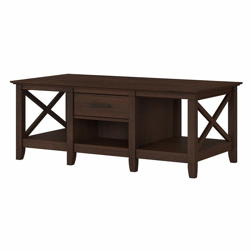 Key West Coffee Table With Storage In Bing Cherry Engineered Wood Kwt148bc 03